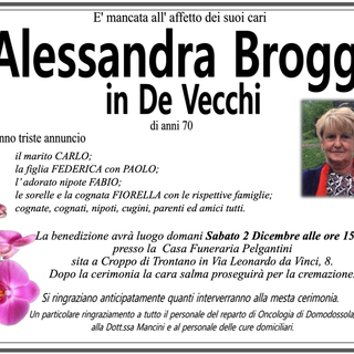 Alessandra Broggi in De Vecchi di anni 70