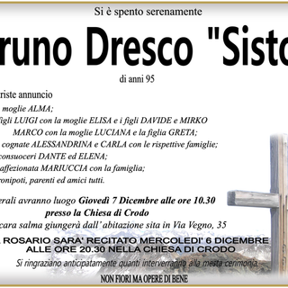 Bruno Dresco &quot;Sisto&quot; di anni 95