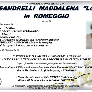 Lissandrelli Maddalena "Lena" in Romeggio di anni 71