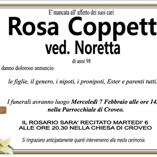 Rosa Coppetti ved. Noretta di anni 98