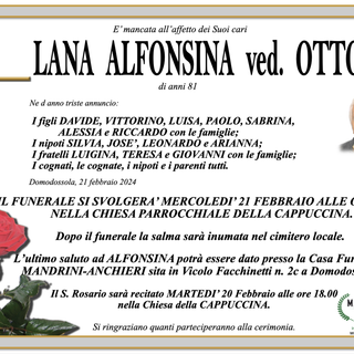 Lana Alfonsina ved. Ottone di anni 81
