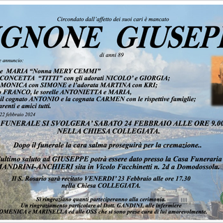 Mignone Giuseppe di anni 89