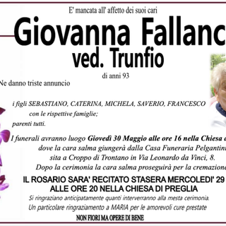 Giovanna Fallanca ved. Trunfio 93 anni