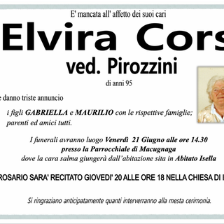 Elvira Corsi ved. Pirozzini di anni 95