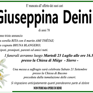 Giuseppina Deini 78 anni