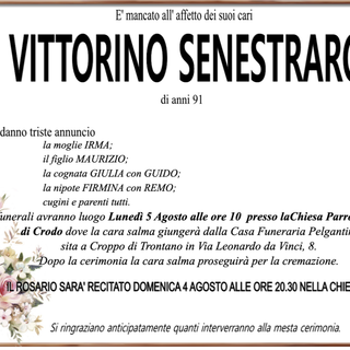 Vittorino Senestraro 91 anni