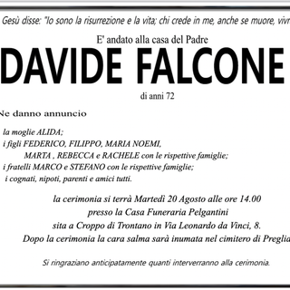 Davide Falcone 72 anni