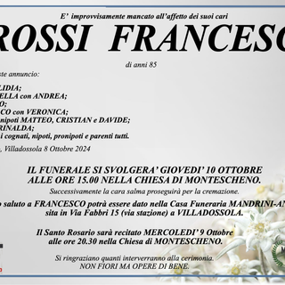 Grossi Francesco di anni 85