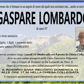 Gaspare Lombardo di anni 87
