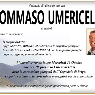 Tommaso Umericelli di anni 67