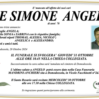 De Simone Angelo di anni 78 De Simone Angelo di anni 78