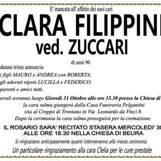 Clara Filippini ved. Zuccari di anni 90