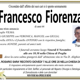 Francesco Fiorenza 64 anni
