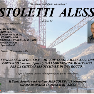 Pistoletti Alessio di anni 83