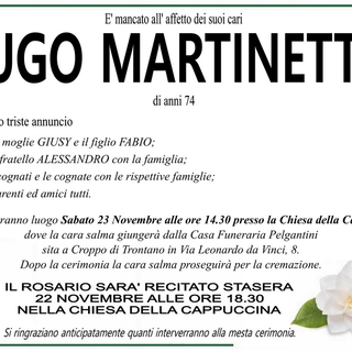 Martinetti Ugo 74 anni