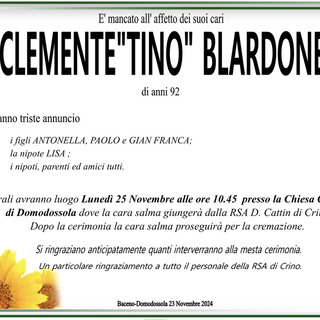 Clemente 'Tino' Blardone 92 anni