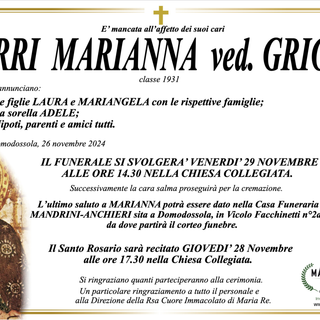 Cerri Marianna ved. Griggi classe 1931