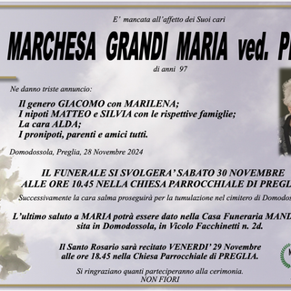 Marchesa Grandi Maria ved. Piazza di anni 97