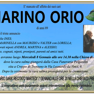 Marino Orio di anni 89
