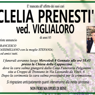 Clelia Prenesti' ved. Vigliarolo di anni 85