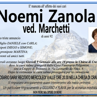 Noemi Zanola ved. Marchetti di anni 92