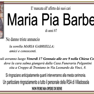 Maria Pia Barbieri 87 anni