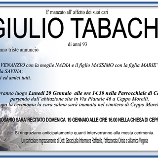 Giulio Tabachi 95 anni