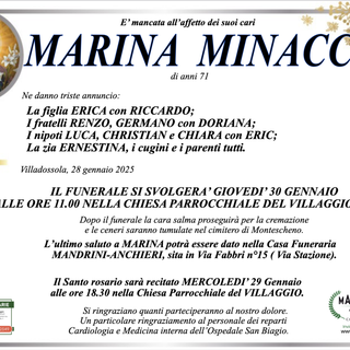 Marina Minacci di anni 71