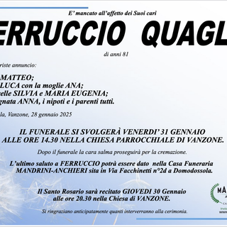 Ferruccio Quaglia di anni 81 Ferruccio Quaglia di anni 81