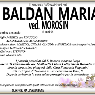Baldan Maria ved. Morosin 95 anni