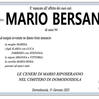 Mario Bersani di anni 94