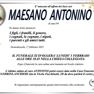 Maesano Antonino 94 anni