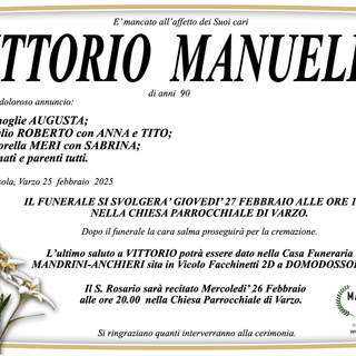 Vittorio Manuelli di anni 90