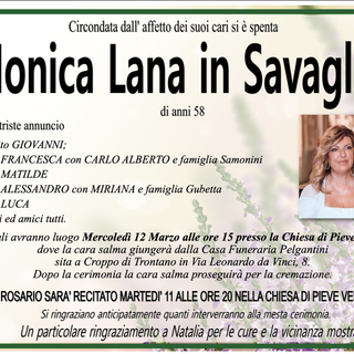 Monica Lana in Savaglio di anni 58