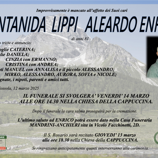 Piantanida Lippi Aleardo Enrico di anni 81