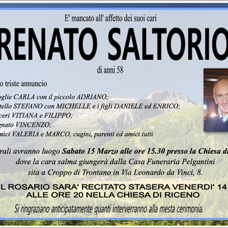 Renato Saltorio di anni 58