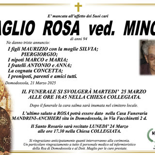 Maglio Rosa ved. Minoli di anni 94