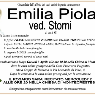 Emilia Piola ved. Storni 88 anni