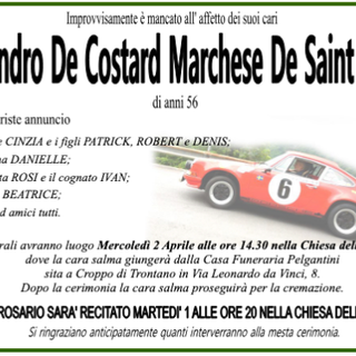 Alessandro De Costard Marchese De Saint Léger 56 anni