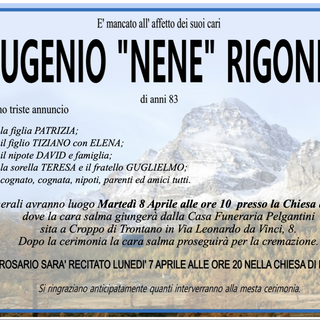 Eugenio "Nene" Rigoni di anni 90