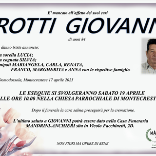 Protti Giovanni di anni 84