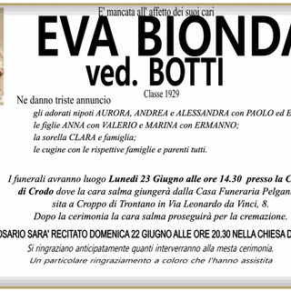 Eva Bionda ved. Botti classe 1929