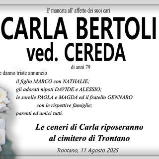 Carla Bertoli ved. Cereda 79 anni
