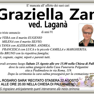 Graziella Zani ved.Laganà 91 anni