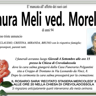 Laura Meli ved. Morelli 94 anni