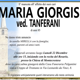 Maria Giorgis di anni 85