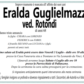 Eralda Guglielmazzi ved. Rotondi di anni 68