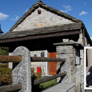 La sede dei pescatori a Villadossola, nel riquadro Gian Mauro Bertoia