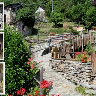 La frazione di Tappia e nelle foto la famiglia Donati davanti al vecchio forno