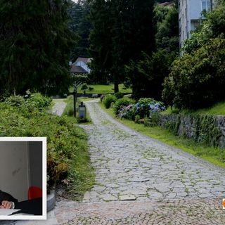 Foto: il parco delle Terme e nel riquadro Remigio Mancini